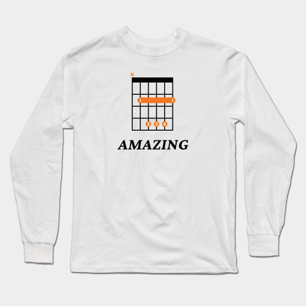 B Amazing B Guitar Chord Tab Light Theme Long Sleeve T-Shirt by nightsworthy